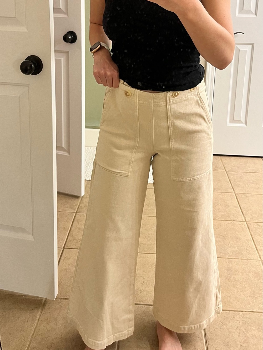 Pilcro Cropped Wide-Leg Pants Size 29 - Picture 6 of 6